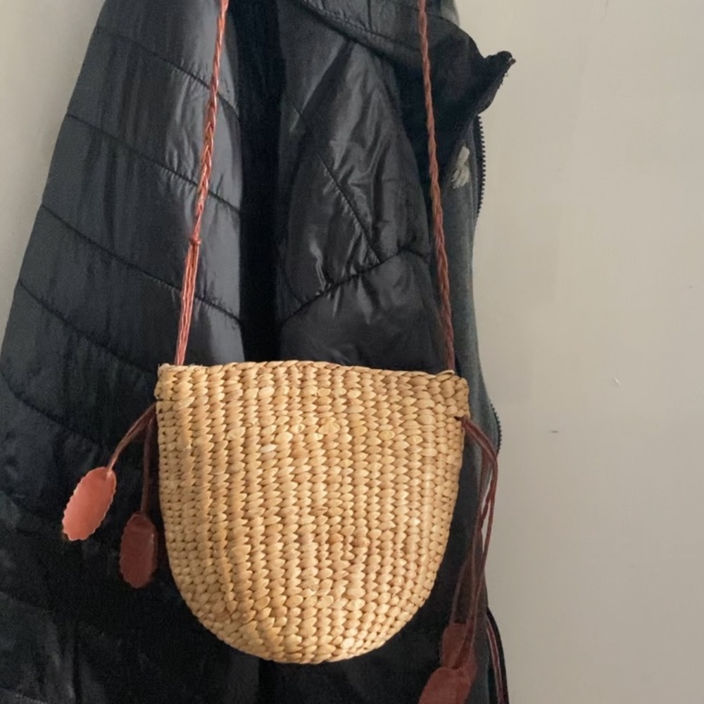Handwoven Water Hyacinth purse crossbody bag summer vibe